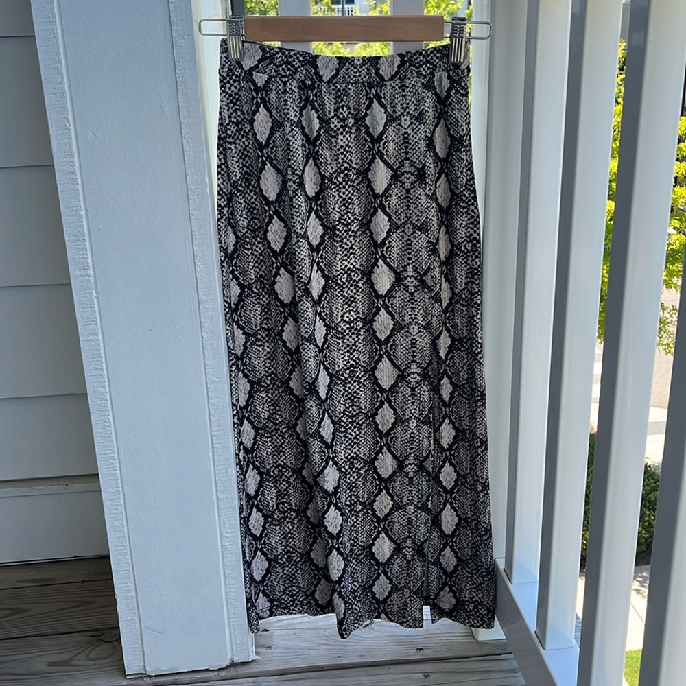 Midi Skirt-Snake Print